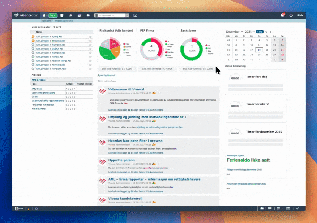 Varslingssenteret i Visena AML 2.0
