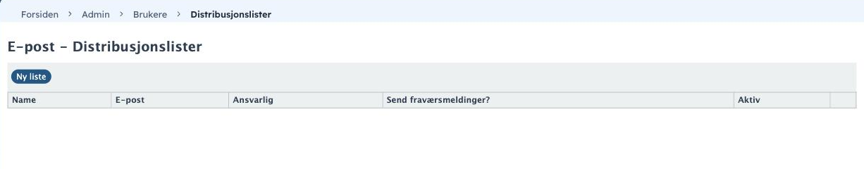 Distribusjonslister