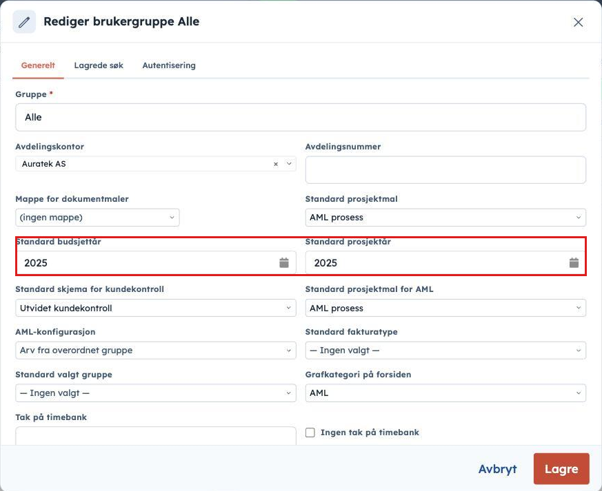 Rediger brukergruppe, Generelt