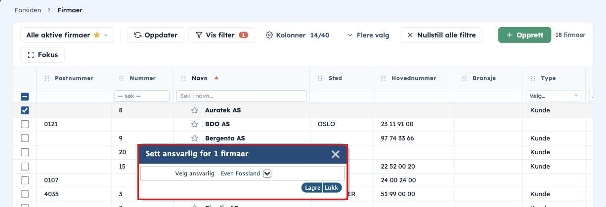 Dialogen Sett ansvarlig