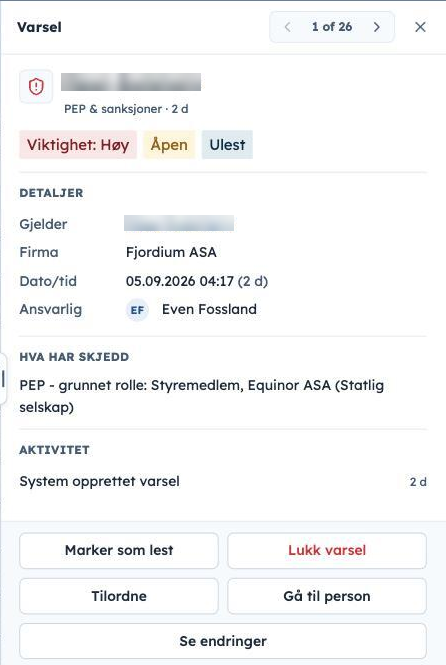 Sidepanelet Varsel