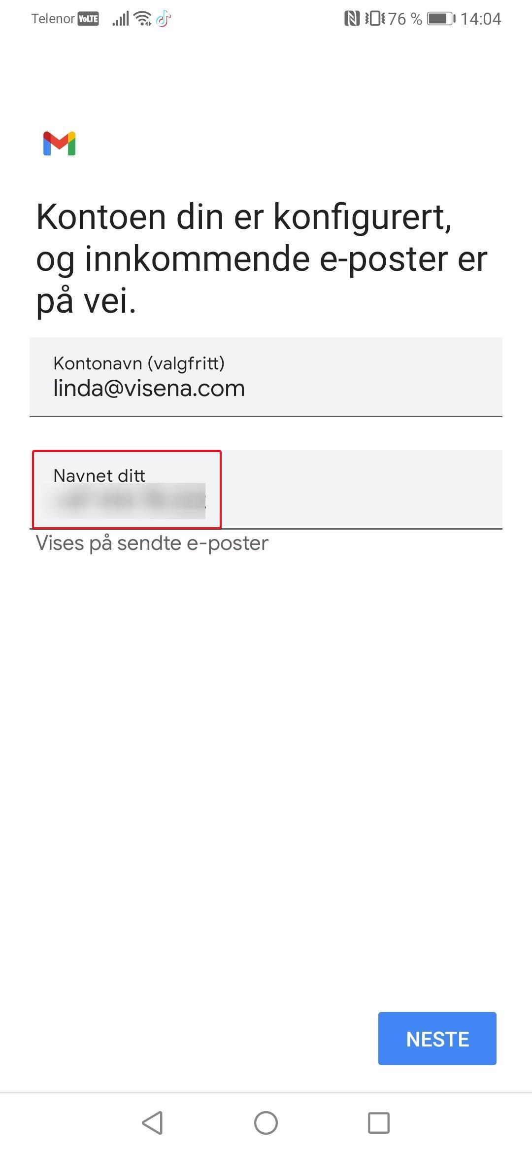 Kontroll av innstillingene