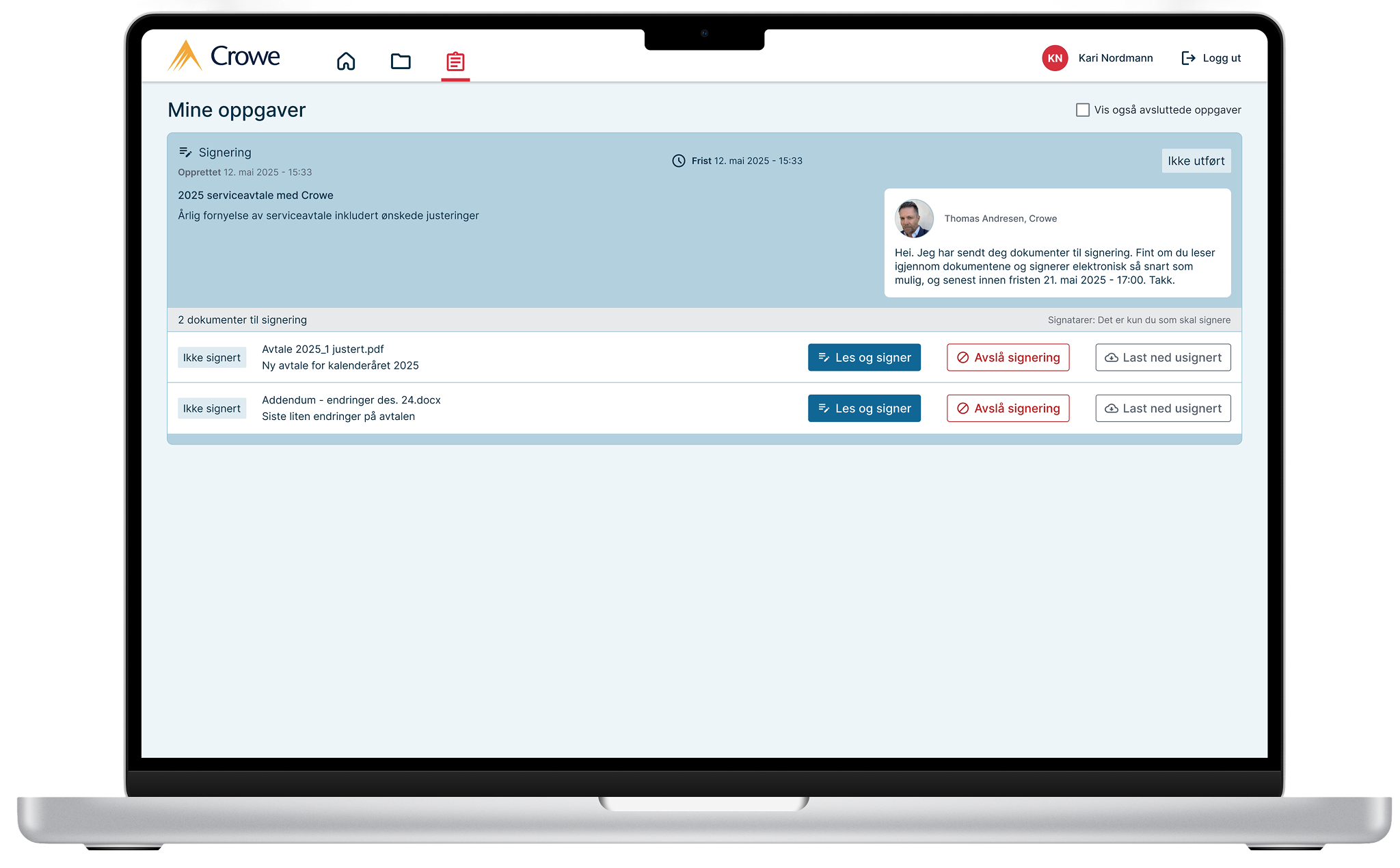 Digital signering i Visena Portal 2.0